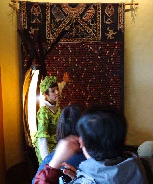 Lebo showing us the Family Hangings in the King's Room...