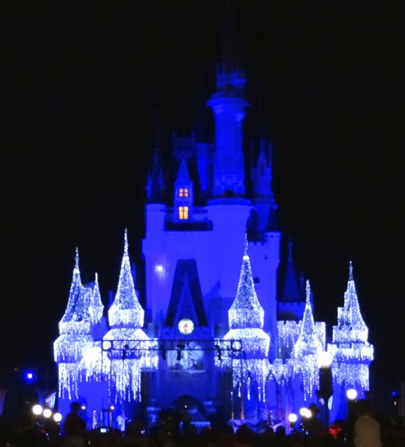 Cinderella Castle Dream Lights at Magic Kingdom in Walt Disney World 2012 - 1