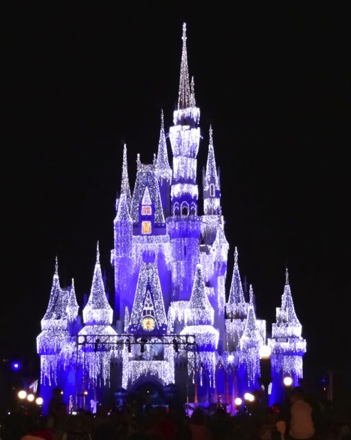 Cinderella Castle Dream Lights at Magic Kingdom in Walt Disney World 2012 - 2