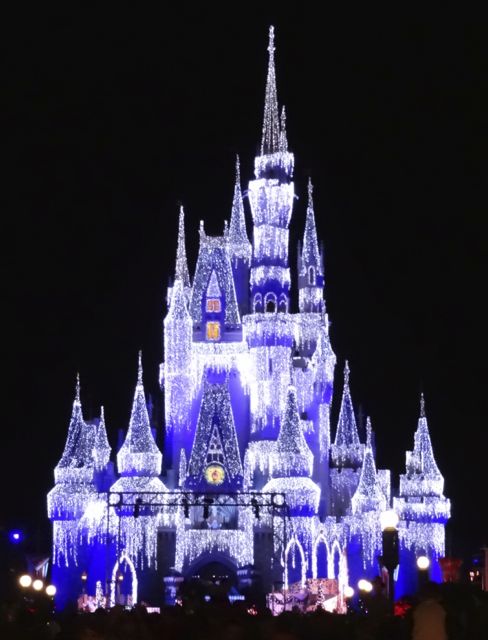 Cinderella Castle Dream Lights at Magic Kingdom in Walt Disney World 2012 - 4