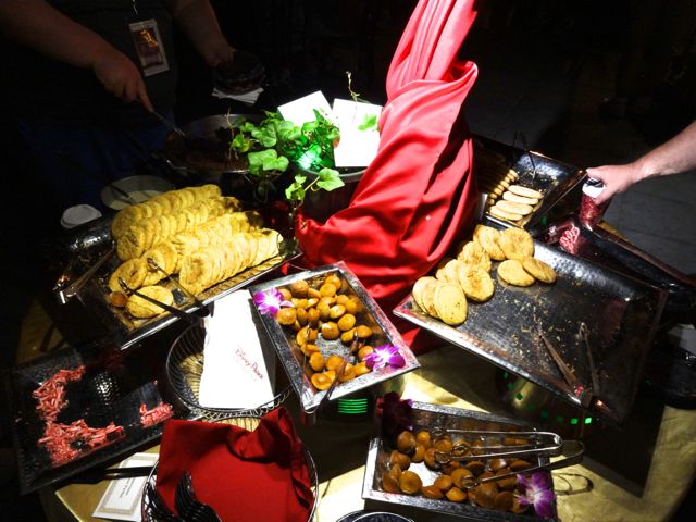 Dessert Buffet offerings, some of them... Snickerdoodles & Pumpkin Buttons (you can see a guest taking the last Candy Cane Mousse)