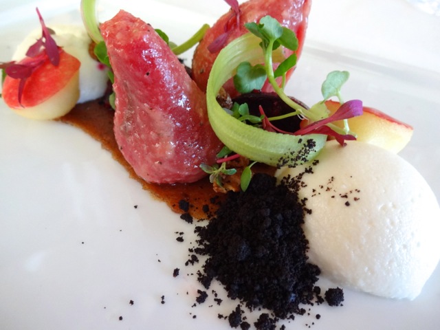 Beet Salad with Charred Leek "Soil"