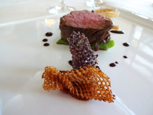 Truffled Pomme de Terre accompanied the sous vide buffalo tenderloin