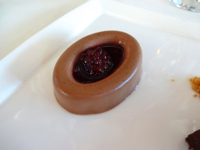 Sultry Chocolate Panna Cotta with Wildberry Compote