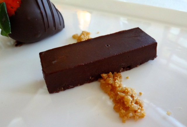 Dark Valrhona Chocolate with Hazelnut Crumble