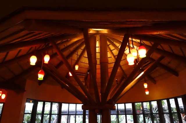 Thatched roof and the inside of a home