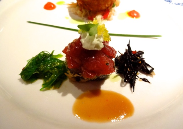 The yellowfin tuna appetizer