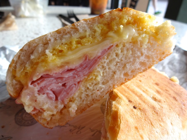 Close-up of the Ham and Swiss