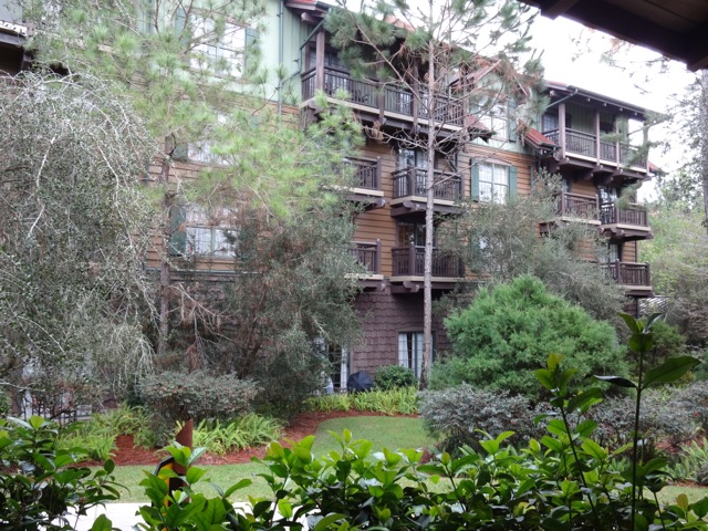 Wilderness Lodge Villas (a DVC Resort) - the exterior is evocative of 1870's railroad style hotels, there are three different exteriors (shingle, clapboard, and board & batten)