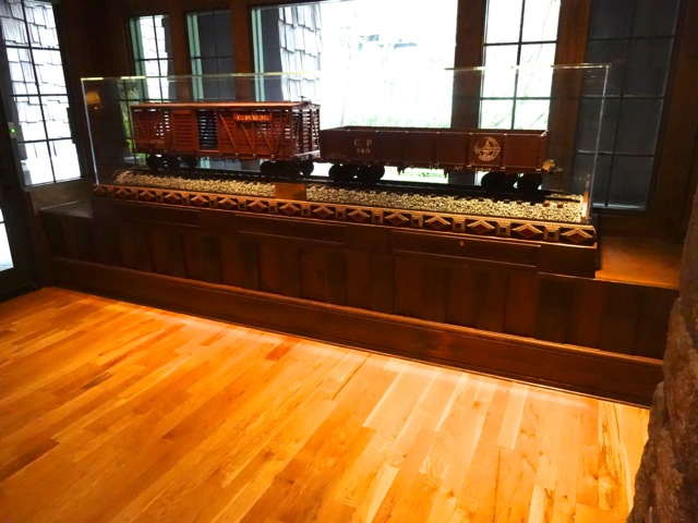 Two cars from Walt Disney's original Carrolwood Pacific Railroad.