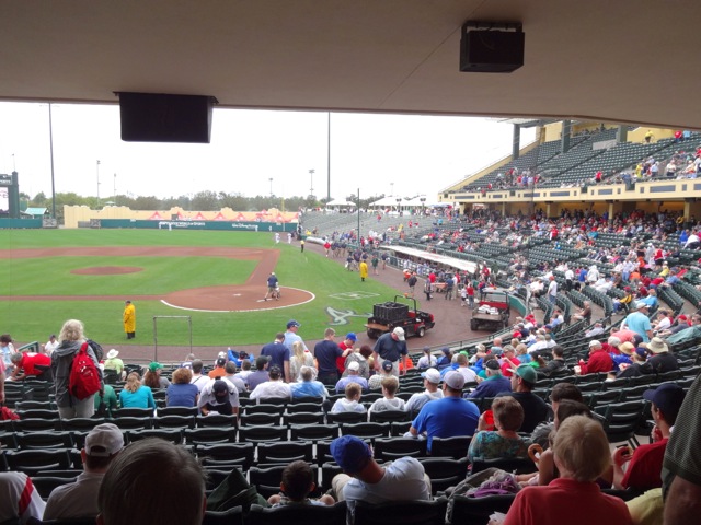 We had good seats with a clear view of home plate...