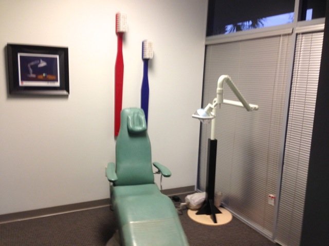 Dentist chair - this area wasn't anyone's office, it was the lobby for the facility