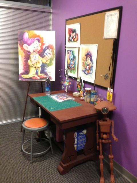 ... Michelle is a painter and this is one of her work areas...