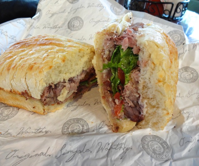 Earl of Sandwich - The Original 1762 Sandwich with lettuce and tomato added March 2013 - 1