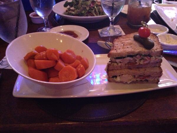 Lunch at Raglan Road earlier this week -- Sweet & Sour Carrots and a Lobster Club Sandwich - reviews on twitter @extrawdwmagic