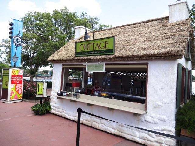 The Cottage booth, located between Canada and the UK Pavilions