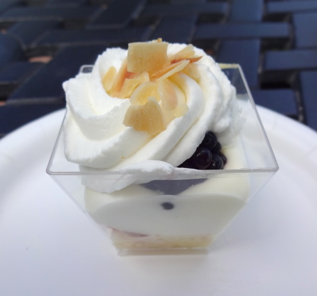 Berry Trifle - topped with toasted almonds