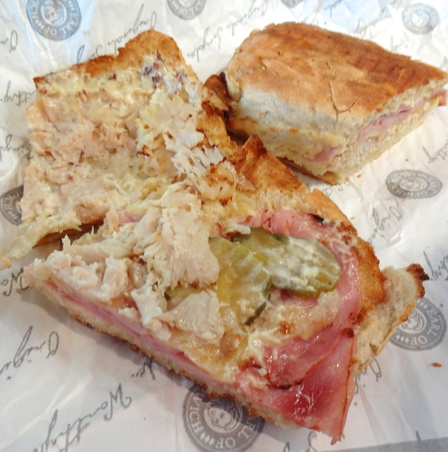 a look inside the Cuban sandwich