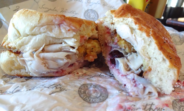 close-up of Holiday Turkey Sandwich