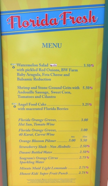 Menu for Florida Fresh