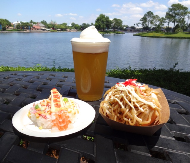 Chirashi Hanazushi, Frozen Kirin Ichiban, and Yakisoba Pan