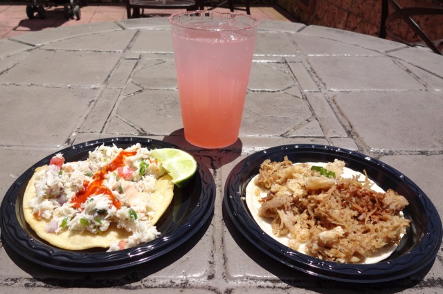 Round 1: Crab Tostada, Rosita Margarita, and Carnitas Taco