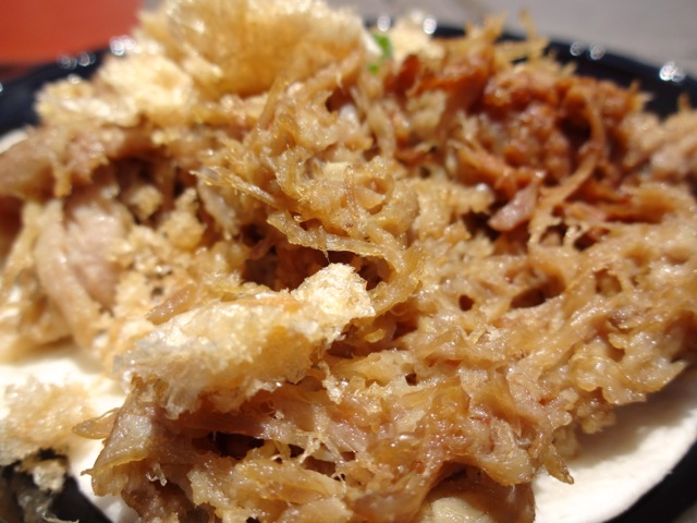 close-up of pulled pork