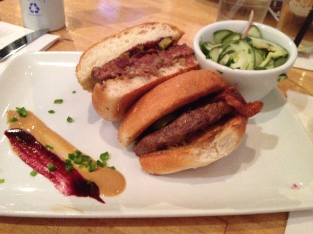 Peanut Butter & Jelly Burger (with jalapeños and bacon) from ESPN Club