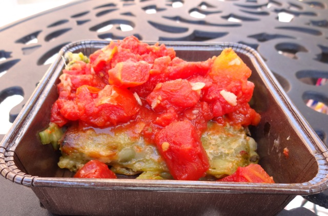 Lasagna Primavera (Spinach Lasagna, Green Peas, Zucchini, Mushrooms, Brocolini, Bechamel and Fresh Tomatoes