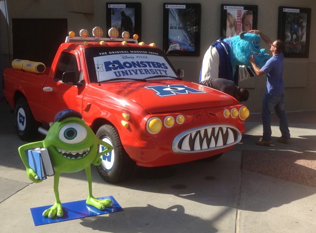 Monster's University Opening day at Downtown Disney - Sulley is brought out of his crate - 3