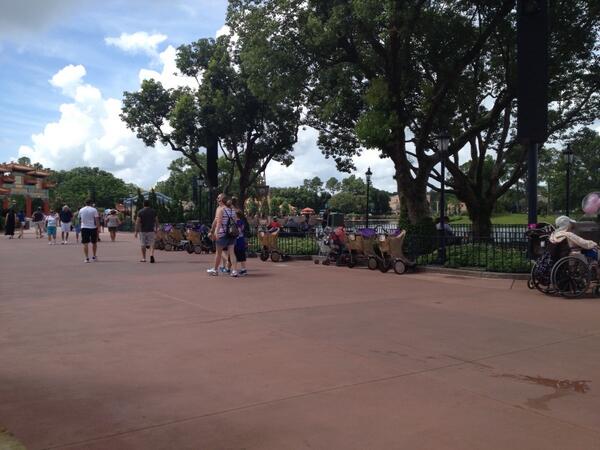 Stroller parking at Norway was nearly deserted!