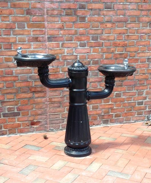 Nick took a photo of one of the two new water fountains. They really reminded us of something we'd see in a southern city.