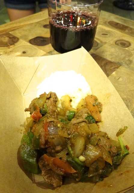 Berbere Style Beef including featured wine pairing at Africa booth - 2013 Epcot Food and Wine Festival - 1