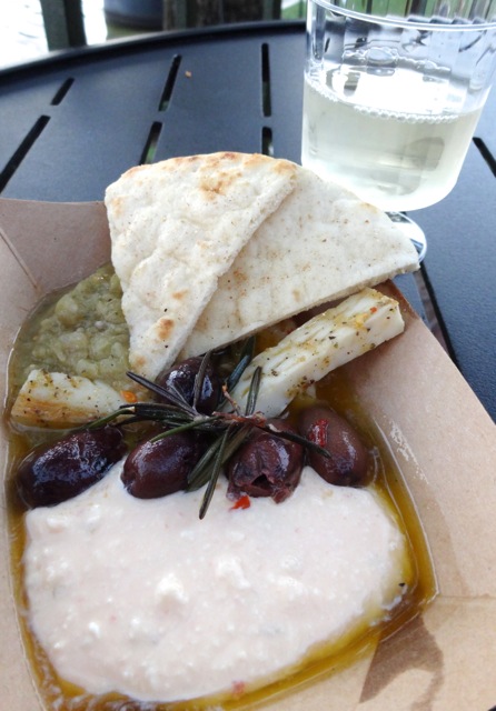 Taste of Greece including featured wine pairing at Greece booth - 2013 Epcot Food and Wine Festival - 1
