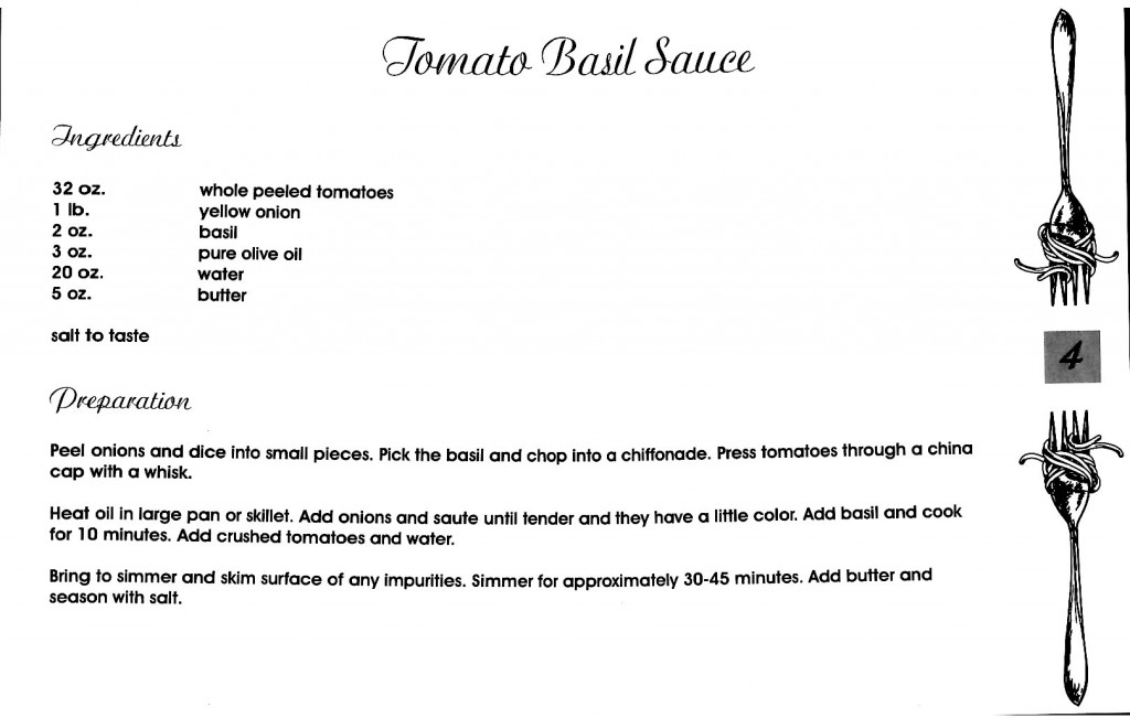 Tomato Basil Sauce