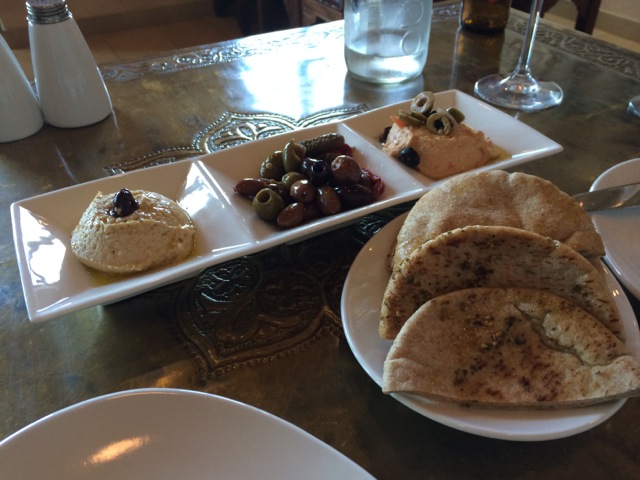 Hummus and Olives at #spiceroadtable #morocco #epcot 15MAR14 - 1