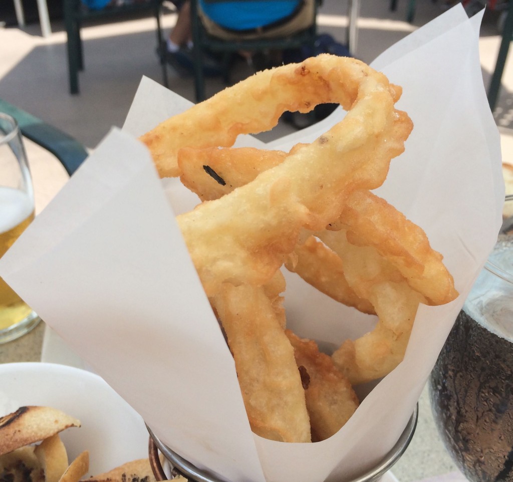 A side of onion rings - yummy