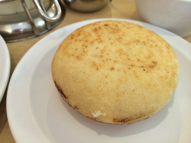 arepa - sort of like southern fried corn bread, very moist and dense and very yummy