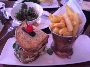 Lobster Club Sanger with a side of Chips