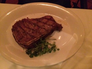 Lisa had the Kansas City steak (and she enjoyed it very much!)