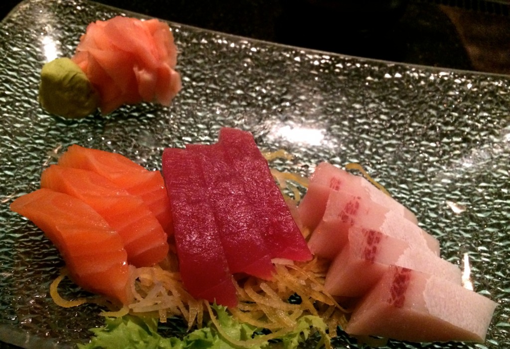 beautifully presented sashimi
