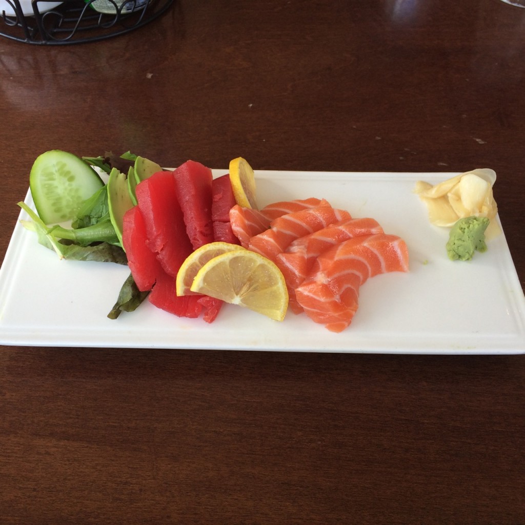 excellent sashimi at Splitsville 141011 - 1